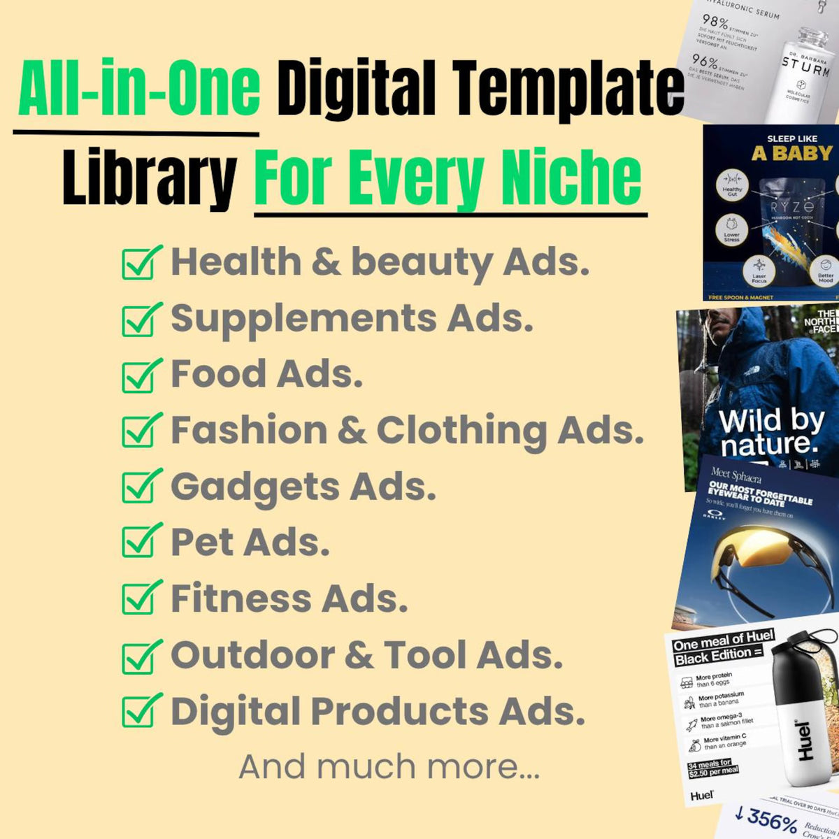 1000+ Meta Ad Templates Canva Bundle: Marketing Ads, Email Templates- your discount expires in 2 hours.